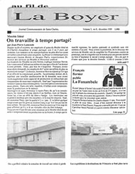 Journal communautaire La Boyer - Décembre 1989